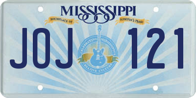 MS license plate JOJ121