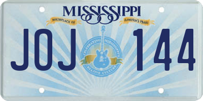 MS license plate JOJ144