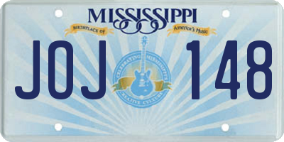 MS license plate JOJ148