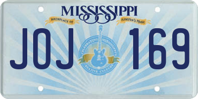 MS license plate JOJ169