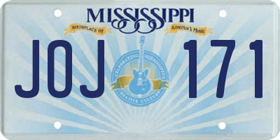 MS license plate JOJ171