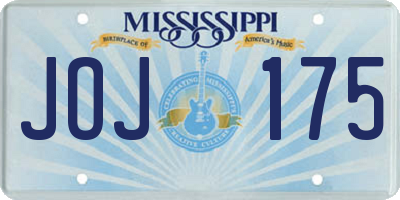 MS license plate JOJ175