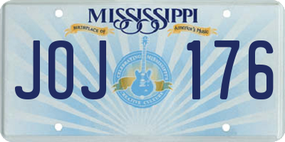 MS license plate JOJ176
