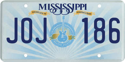 MS license plate JOJ186