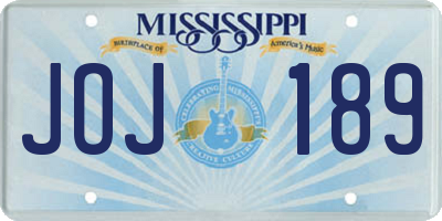 MS license plate JOJ189