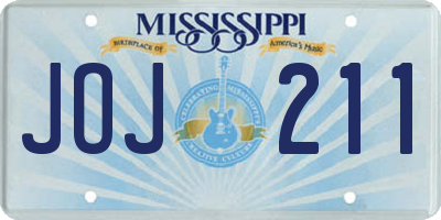 MS license plate JOJ211
