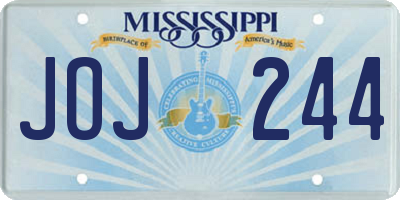MS license plate JOJ244