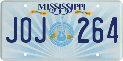 MS license plate JOJ264