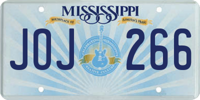 MS license plate JOJ266