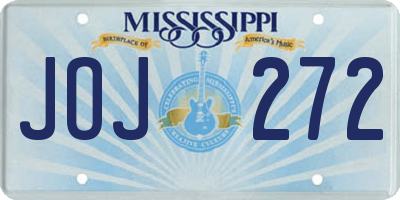 MS license plate JOJ272