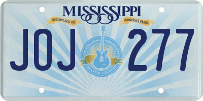 MS license plate JOJ277