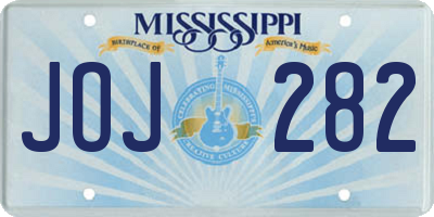 MS license plate JOJ282
