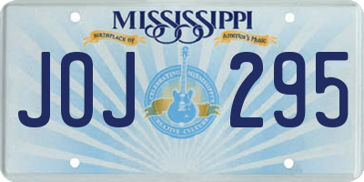 MS license plate JOJ295