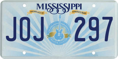 MS license plate JOJ297