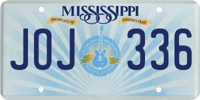 MS license plate JOJ336