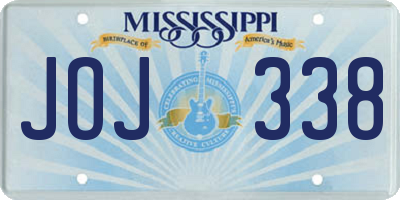 MS license plate JOJ338
