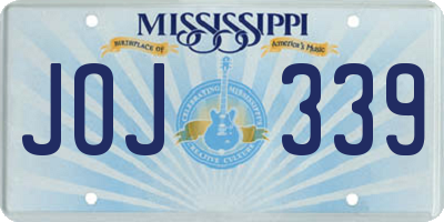MS license plate JOJ339