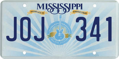 MS license plate JOJ341