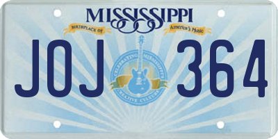 MS license plate JOJ364