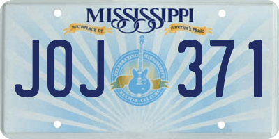 MS license plate JOJ371