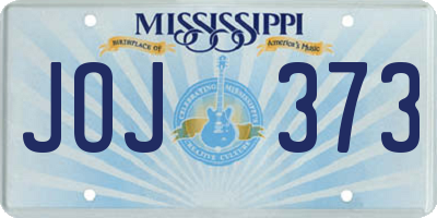 MS license plate JOJ373