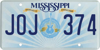 MS license plate JOJ374