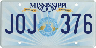 MS license plate JOJ376