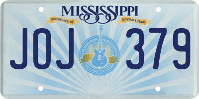 MS license plate JOJ379