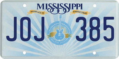 MS license plate JOJ385