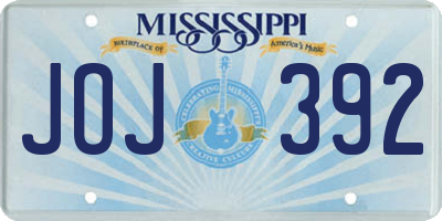 MS license plate JOJ392
