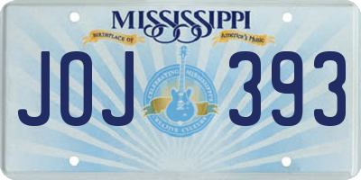 MS license plate JOJ393