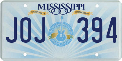 MS license plate JOJ394