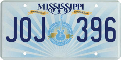 MS license plate JOJ396