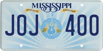 MS license plate JOJ400