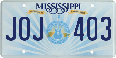 MS license plate JOJ403
