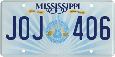 MS license plate JOJ406