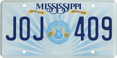 MS license plate JOJ409