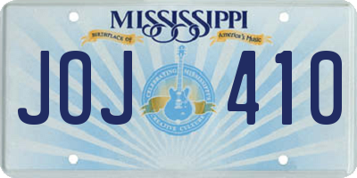 MS license plate JOJ410