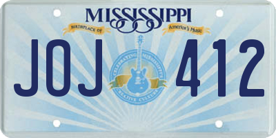 MS license plate JOJ412