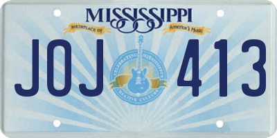 MS license plate JOJ413