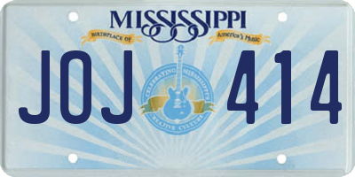 MS license plate JOJ414