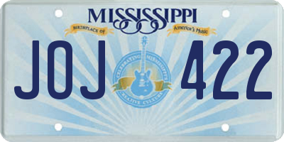 MS license plate JOJ422