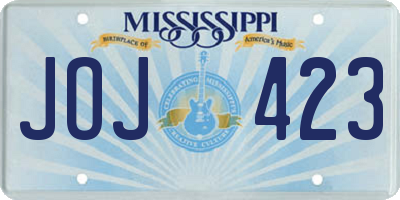 MS license plate JOJ423