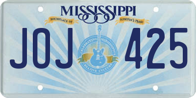 MS license plate JOJ425