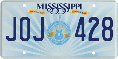 MS license plate JOJ428