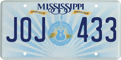 MS license plate JOJ433