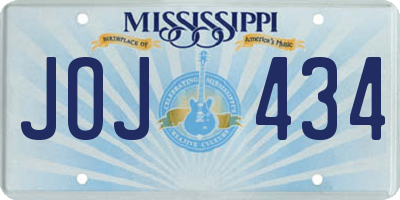 MS license plate JOJ434