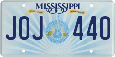 MS license plate JOJ440
