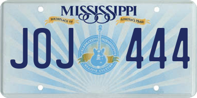 MS license plate JOJ444