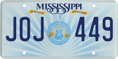 MS license plate JOJ449